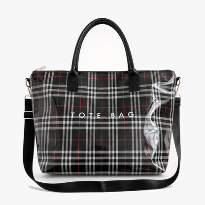 Glossy Checkered Tote Bag