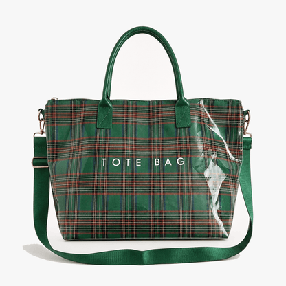 Glossy Checkered Tote Bag